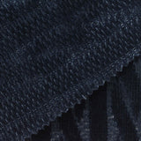 Dark Navy Textured-Stripe Chenille, Polyester — photo 1