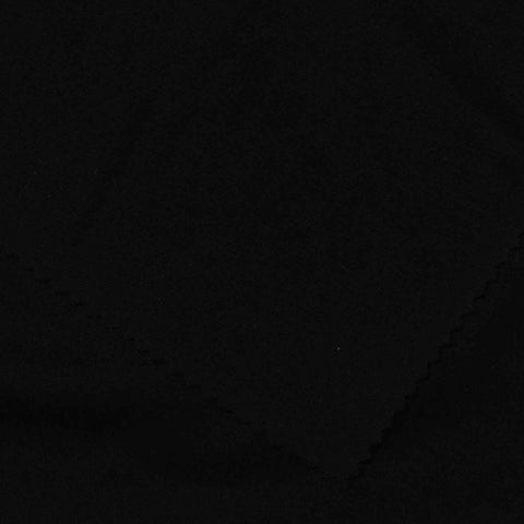 Cotton Nylon Rib Knit Fabric, 143 gsm, 155 cm — Black