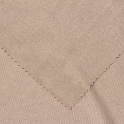 Polyester Viscose Jersey Knit Fabric, 140 gsm, 160 cm — Beige