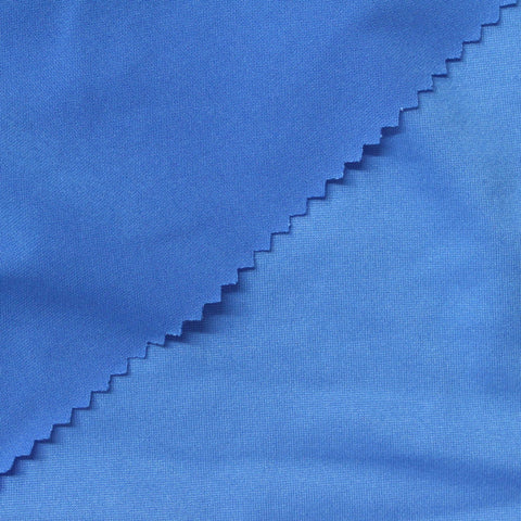 Polyester Stretch Milk Silk Knit Fabric, 150 gsm, 164 cm — Blue