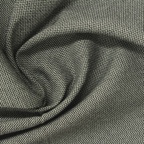 Black Geometric Bengaline, Viscose-Nylon, 290 gsm