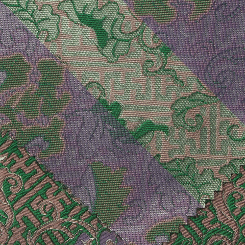 Purple Ornate-Scroll Jacquard, Polyester