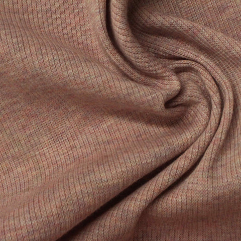 Beige Marl Rib Knit, Polyester