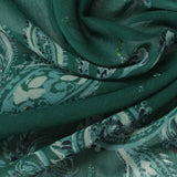 Teal Paisley Chiffon — photo 1