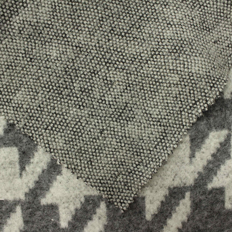 Grey Houndstooth Knit, Polyester