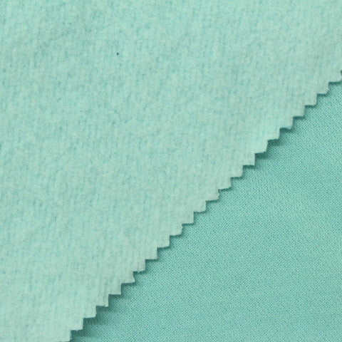 Brushed Cotton Polyester French Terry Fabric, 350 gsm, 180 cm — Blue