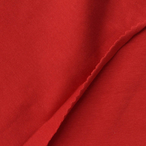 Cotton Stretch Jersey Knit Fabric, 200 gsm, 180 cm — Red
