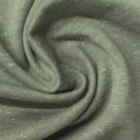 Green Marl Ponte Knit, Poly-Linen