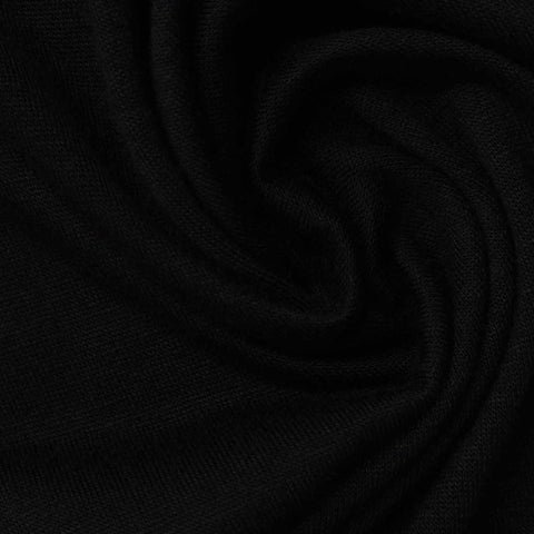 100% Viscose Jersey Knit Fabric, 144 gsm, 160 cm — Black