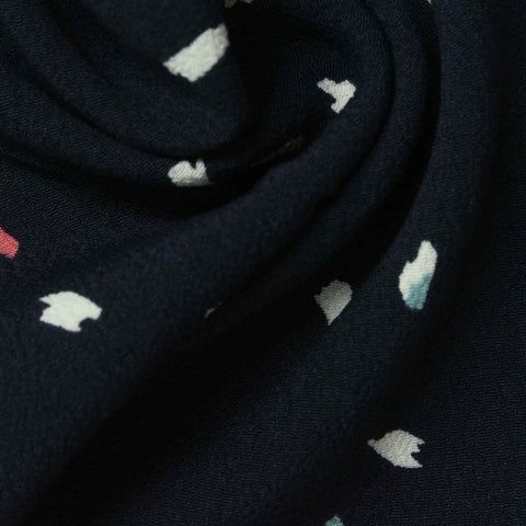Cream Abstract-Brushstroke Woven, Viscose
