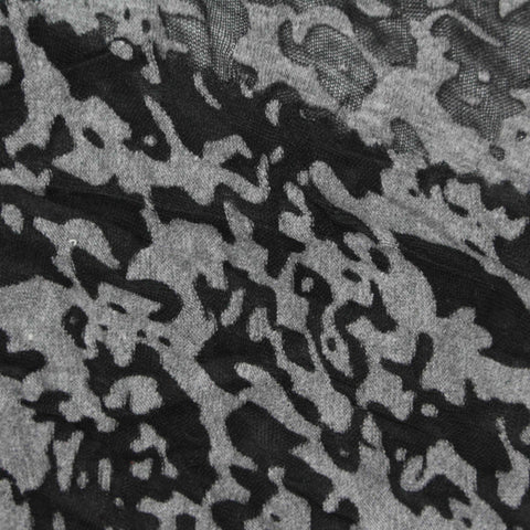 Black Leopard Jersey Knit, Poly-Cotton