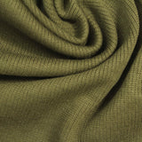Polyester Cotton Stretch Rib Knit Fabric, 340 gsm, 120 cm — Green — photo 1
