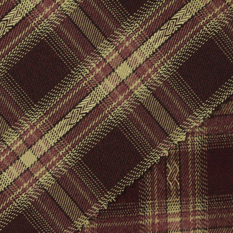 Maroon Bold-Plaid Woven, Poly-Viscose, 285 gsm, 150 cm, ref EF-265150