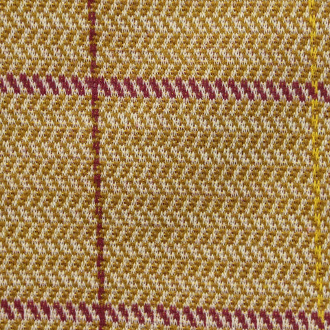 Mustard Plaid Jacquard, Cotton-Poly