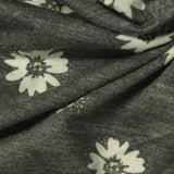 White Daisy Jersey Knit, Poly-Viscose, 170 gsm, ref EF-254007 — photo 1