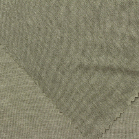 Light Olive Marl Jersey Knit, Viscose-Acrylic