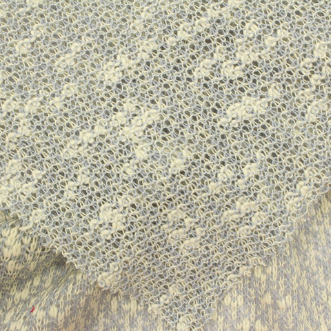 Jacquard Polyester Viscose Knit Fabric, 154 gsm, 170 cm — Grey
