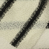 Black Horizontal-Stripe Chunky Knit, Polyester, 186 gsm — photo 1