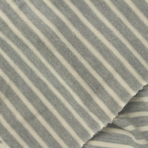 Grey Stripes Jersey Knit, Modal-Poly