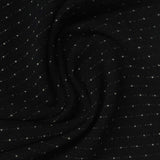 Jacquard 100% Cotton Piqué Knit Fabric, 185 gsm, 170 cm — Black — photo 1