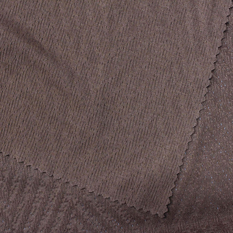 Brown Tone-on-Tone Chevron Jacquard, Poly-Viscose