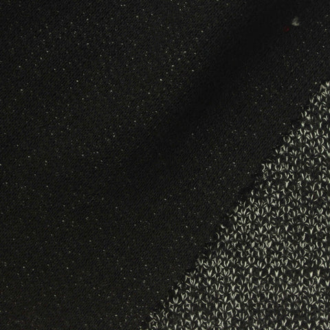 Black Marl Rib Knit, Polyester