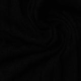 Viscose Polyester Stretch Rib Knit Fabric, 230 gsm, 145 cm — Black — photo 1