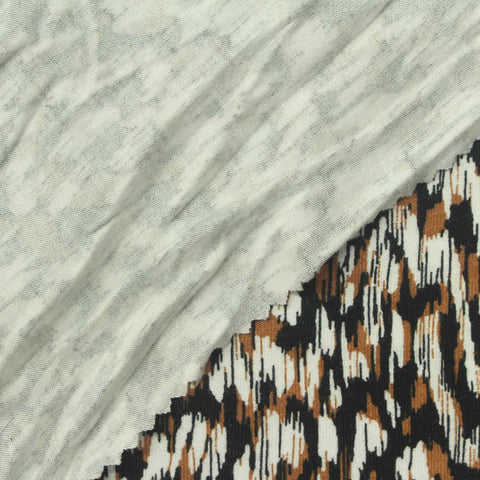 Black Abstract Jersey Knit, Viscose, 180 gsm