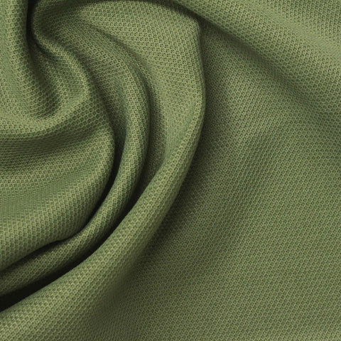 100% Polyester Interlock Knit Fabric, 236 gsm, 185 cm — Green