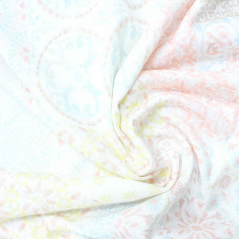 Light Pink Floral Jersey Knit, Cotton-Modal