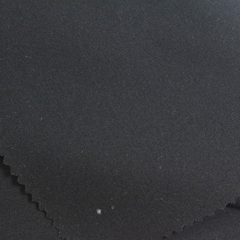 Viscose Nylon Stretch Ponte Knit Fabric, 356 gsm, 160 cm — Black