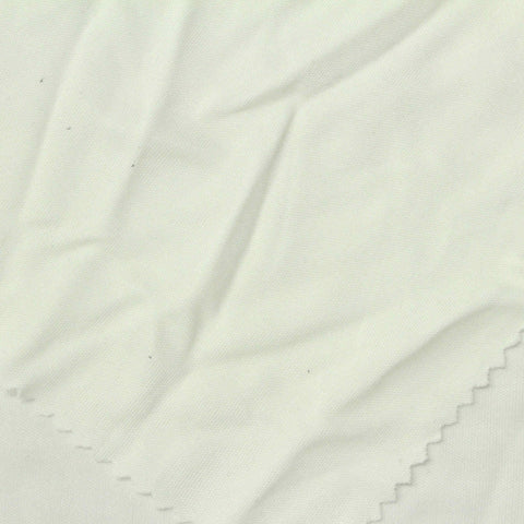 Viscose Silk Interlock Knit Fabric, 140 gsm, 115 cm — White