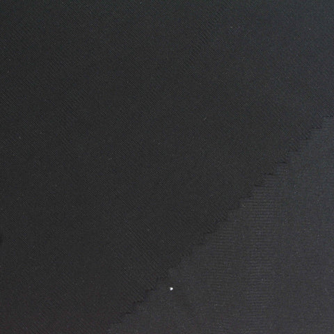 Striped Nylon Stretch Warp Knit Fabric, 160 gsm, 165 cm — Black
