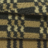 Beige Plaid Knit, Polyester — photo 1