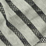 Heather Grey Stripes Jacquard, Poly-Viscose — photo 1