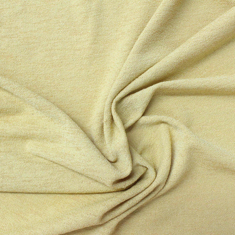 Light Yellow Marl Jersey Knit, Polyester, 164 gsm