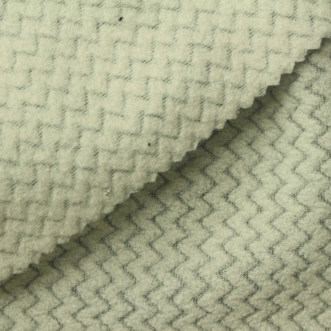 Light Green Zigzag Jersey Knit, Polyester