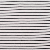 Black Horizontal-Stripe Jersey Knit, Viscose, 150 gsm — photo 1