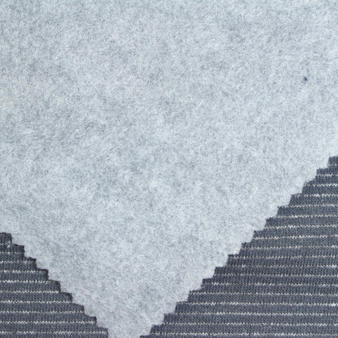 Grey Marl French Terry, Cotton-Poly, 340 gsm