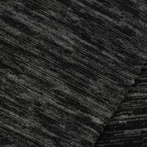 Black Marl Chunky Knit, Poly-Viscose, 325 gsm