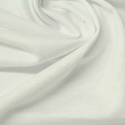 Cotton Modal Jersey Knit Fabric, 150 gsm, 160 cm — White