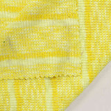 Yellow Horizontal-Stripe Rib Knit, Viscose-Poly — photo 1