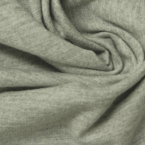 Light Grey Marl French Terry, Viscose-Poly, 220 gsm