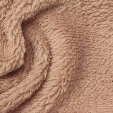 100% Polyester Minky Fabric, 390 gsm, 160 cm — Beige