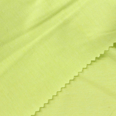 Polyester Cotton Blend Jersey Knit Fabric, 185 gsm, 155 cm — Yellow