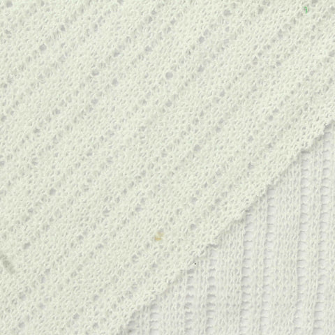 Polyester Cotton Chunky Knit Fabric, 135 gsm, 170 cm — White