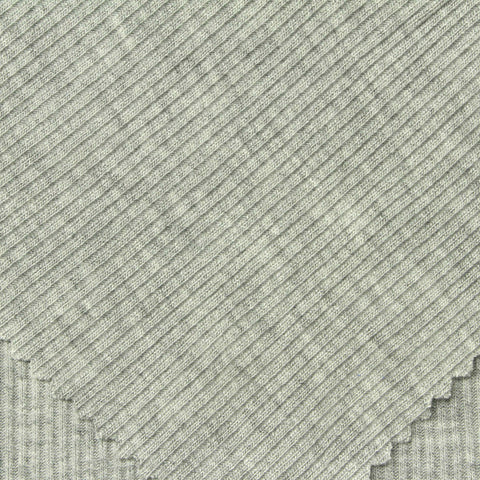 Grey Heather Rib Knit, Viscose