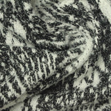 Jacquard Polyester Stretch Chunky Knit Fabric, 300 gsm, 160 cm — Black — photo 1