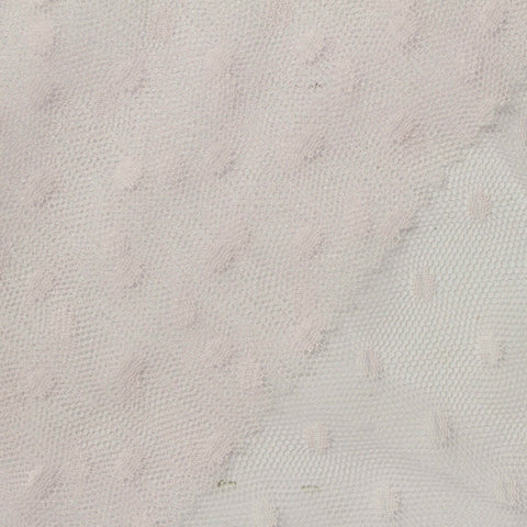 Cream Tone-on-Tone Dot Mesh, Polyester, 37 gsm