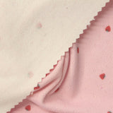 Fine Floral Brushed Polyester Stretch Rib Knit Fabric, 234 gsm, 174 cm — Pink — photo 1